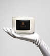 Бяла ароматна свещ Muscs Poudres 420 гр-3 снимка