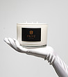 Бяла ароматна свещ Safran – Ambre Noir 420 гр-3 снимка