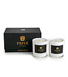 Комплект от 2 броя бели ароматни свещи в кутия Safran-Ambre Noir и Black Wood-0 снимка