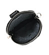 Малка черна дамска кожена чанта Albana-3 снимка