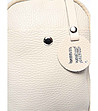 Малка светлобежова дамска кожена чанта Albana-2 снимка