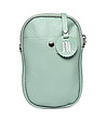 Малка дамска кожена чанта в зелен нюанс Albana-0 снимка