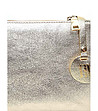 Златиста дамска чанта от естествена кожа Issalia-2 снимка