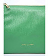 Дамска кожена чанта в зелено Karsea-2 снимка