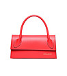 Червена дамска чанта от естествена кожа Saruni-0 снимка