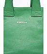 Дамска зелена чанта от естествена кожа Caren-2 снимка