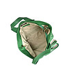 Дамска зелена чанта от естествена кожа Caren-3 снимка