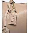Дамска кожена чанта от естествена кожа в цвят таупе Reli-2 снимка