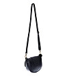 Черна дамска кожена чанта за рамо Dili-1 снимка