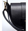 Черна дамска кожена чанта за рамо Dili-2 снимка