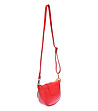 Червена дамска кожена чанта за рамо Dili-1 снимка