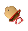 Червена дамска кожена чанта за рамо Dili-3 снимка