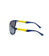 Сини мъжки слънчеви очила с жълти детайли-1 снимка