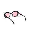Черни дамски слънчеви очила с розови лещи-2 снимка