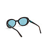 Дамски слънчеви очила в кафява хавана и сини лещи-1 снимка