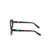 Дамски слънчеви очила в кафява хавана и сини лещи-2 снимка