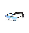 Черни дамски слънчеви очила със сини лещи-0 снимка