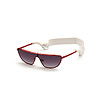 Червени дамски слънчеви очила с бяла еластична лента-0 снимка