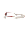 Червени дамски слънчеви очила с бяла еластична лента-2 снимка