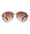 Златисти мъжки слънчеви очила авиатор-1 снимка