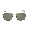 Златисти мъжки слънчеви очила авиатор със зелени лещи-1 снимка