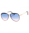 Дамски златисти слънчеви очила с ефектни лещи-0 снимка