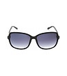 Черни дамски слънчеви очила със сиви лещи-1 снимка