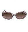 Кафяви дамски слънчеви очила с прозрачни рамки-1 снимка