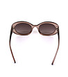 Кафяви дамски слънчеви очила с прозрачни рамки-2 снимка