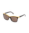 Дамски слънчеви очила в кафяво и жълто-0 снимка