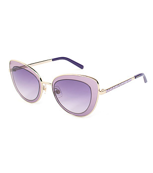 Дамски слънчеви очила с розова рамка и лилави лещи снимка