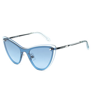 Сини дамски слънчеви очила котешко око снимка