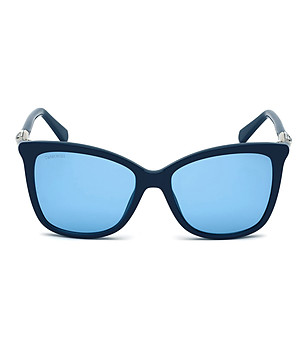 Тъмносини дамски слънчеви очила със сини лещи снимка