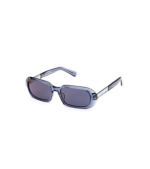 Дамски слънчеви очила със сини прозрачни рамки снимка