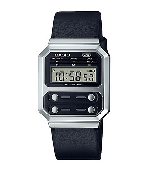 Дигитален unisex часовник в сребристо и черно снимка