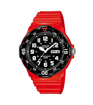 Unisex часовник в черно и червено снимка