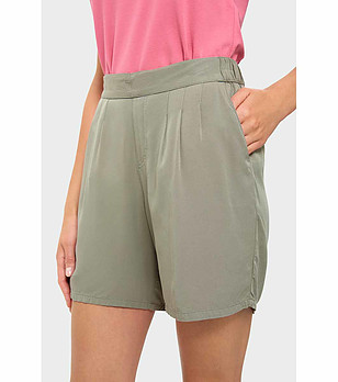 Къси дамски панталонки в цвят маслина Cammie снимка