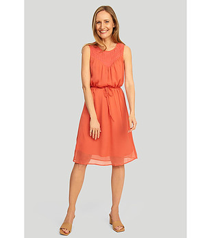 Рокля в цвят корал Radika снимка