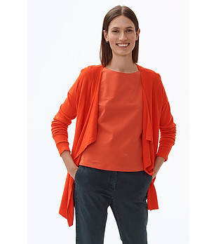 Оранжев дамски пуловер Seti снимка