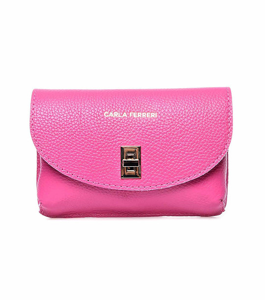 Розова малка чанта от естествена кожа Kimi снимка