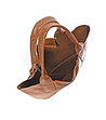 Дамска чанта от естествена кожа в цвят коняк Arilyn-3 снимка