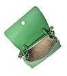 Зелена дамска кожена чанта с капак Farida-3 снимка