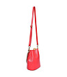 Червена дамска чанта от естествена кожа с верижка Andrina-1 снимка