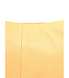 Дамска жълта кожена дамска чанта Ineta-2 снимка