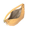 Дамска жълта кожена дамска чанта Ineta-3 снимка