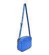 Синя дамска чанта за през рамо от естествена кожа Kosara-1 снимка