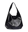 Черна дамска чанта от естествена кожа Dili-0 снимка