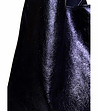 Тъмносиня дамска чанта от естествена кожа с металик ефект Dili-2 снимка