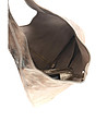 Дамска кожена чанта в златисто с металик ефект Dili-3 снимка
