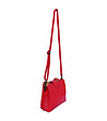 Червена дамска чанта от естествена кожа Cordelia-1 снимка